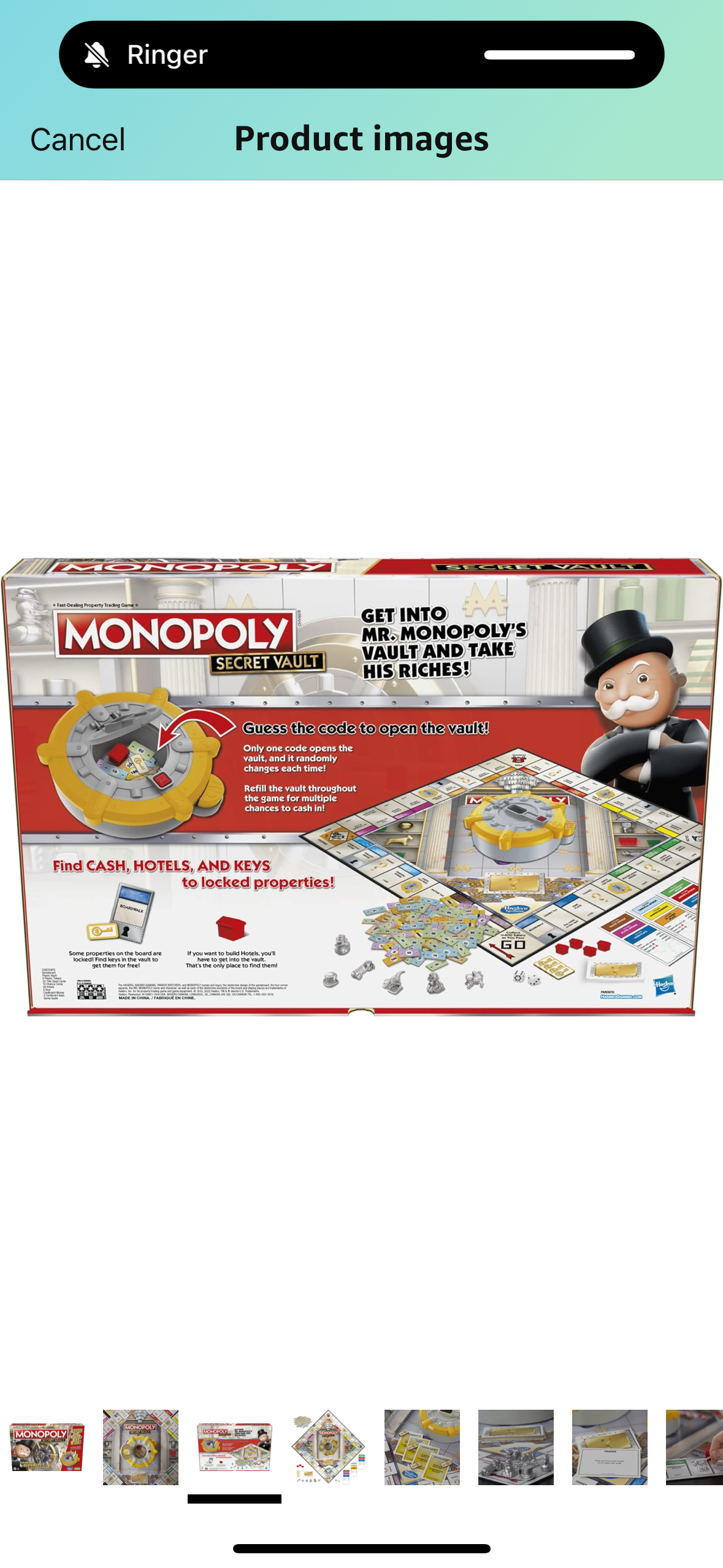 Monopoly Secret Vault Board Game for Kids Ages 8 and Up, Family Board Game for 2-6 Players