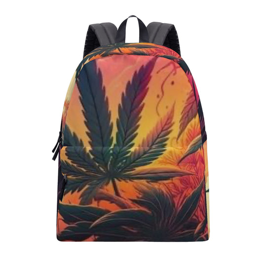 Black Chic Everyday Backpack by Shopify with adjustable shoulder straps, front zipper pocket, and sleek modern design.