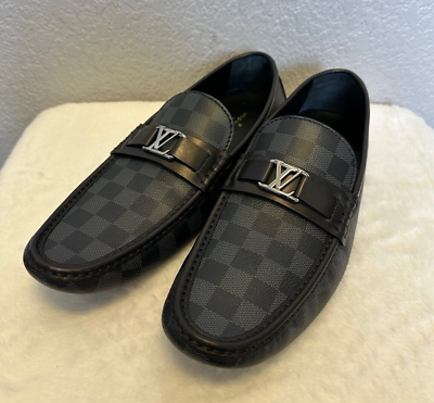 LOUIS VUITTON HOCKENHEIM MOCASSIN LV MEN SHOES Size LV 10 100% AUTHENTIC