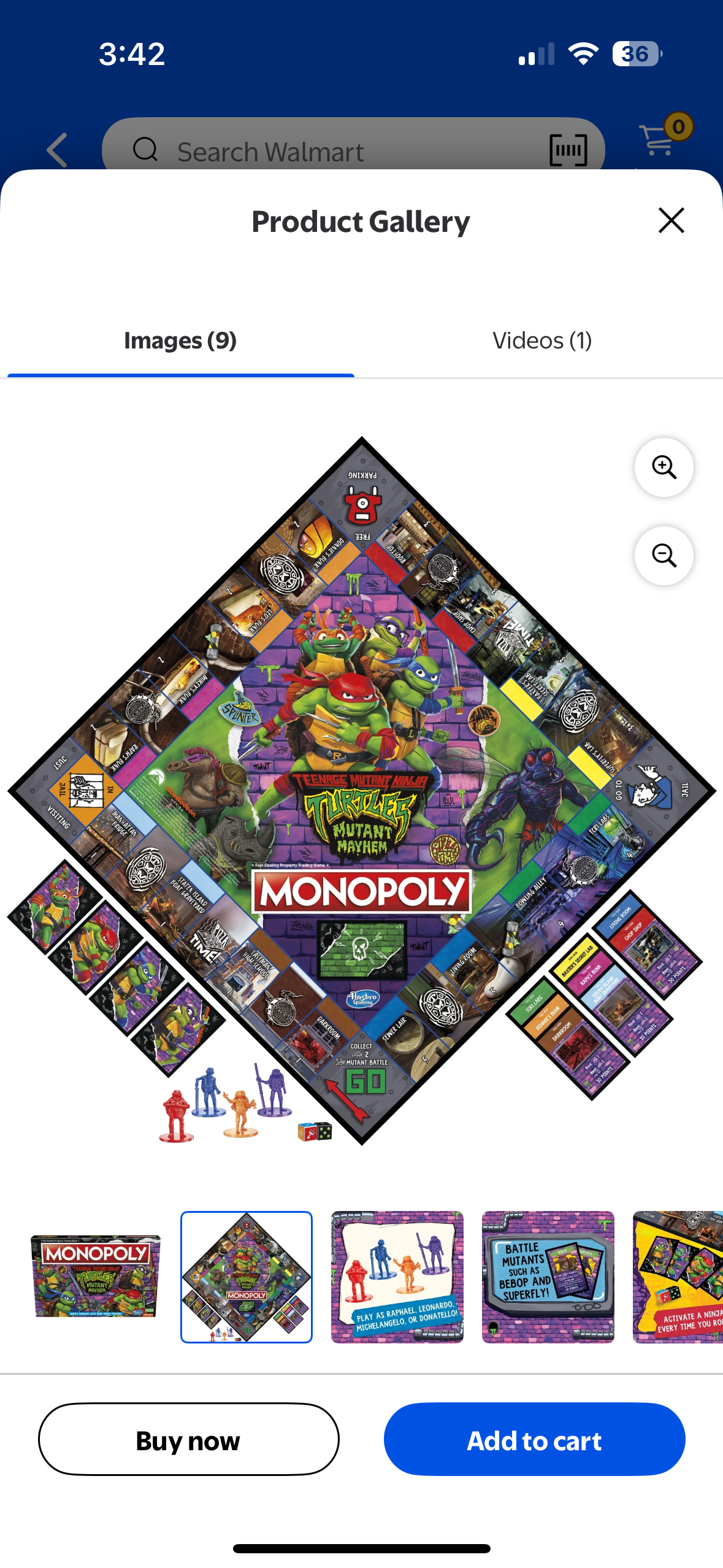 Monopoly Teenage Mutant Ninja Turtles: Mutant Mayhem Edition Board Game for Kids Ages 8+