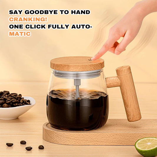 Self-mixing coffee mug from aliexpress with a sleek design and integrated mixing mechanism, suitable for hot beverages.